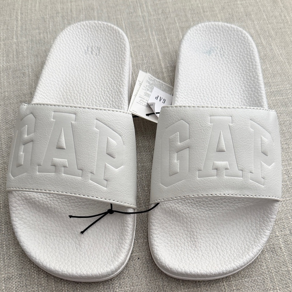 GAP Classic White Slide Sandals
